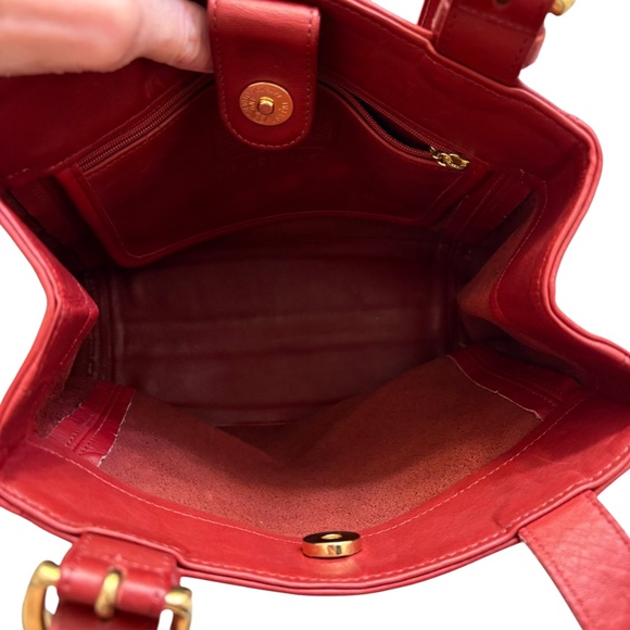 Coach vintage 4157 red leather wavely should bag - Picture 2 of 13